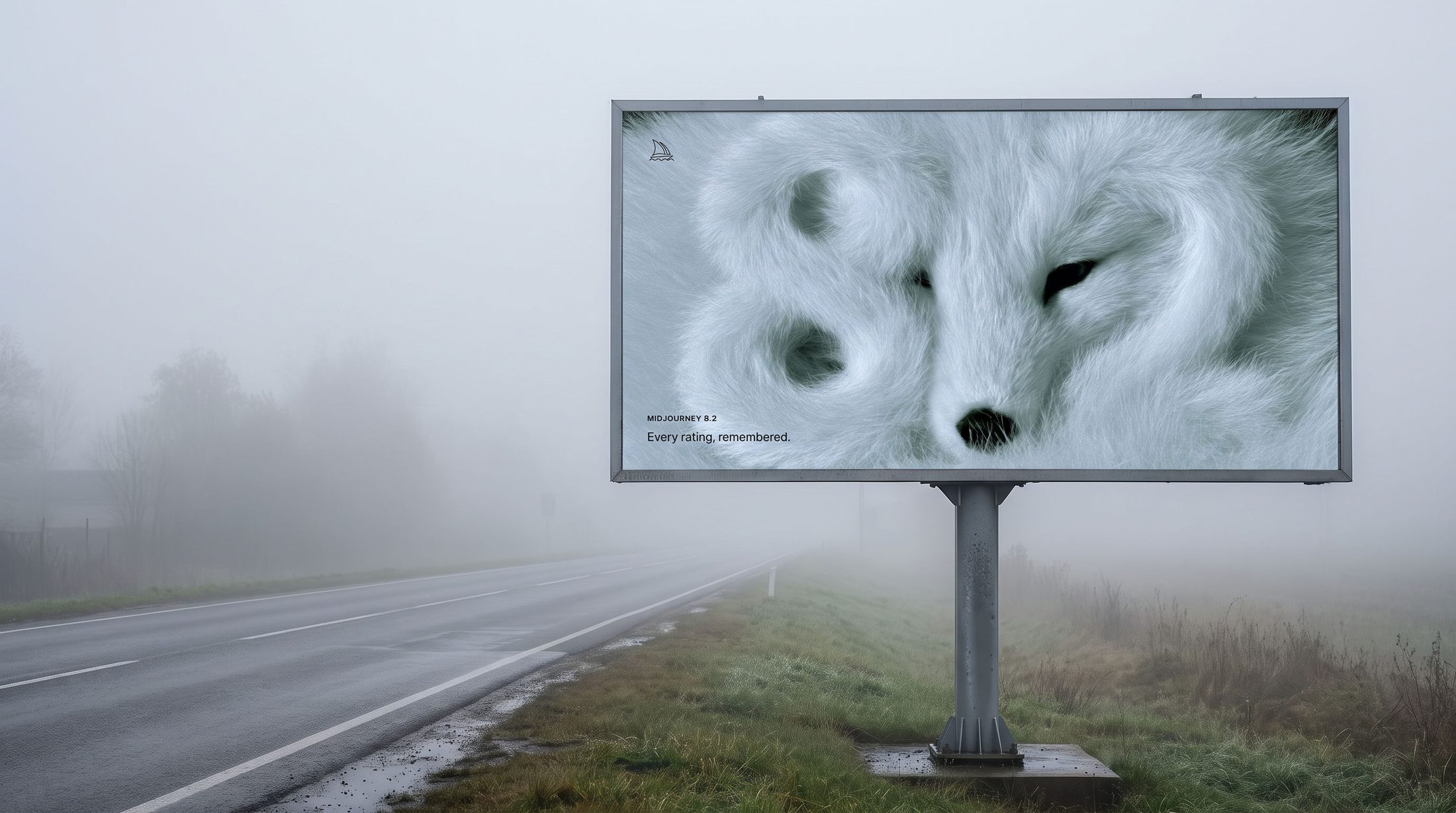 Roadside 48-sheet in fog