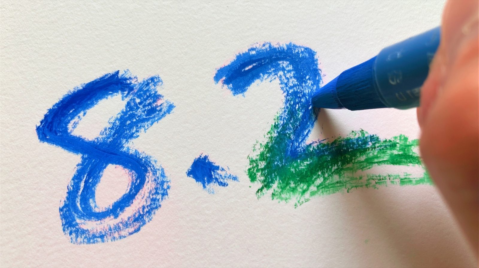8.2 drawn in crayon