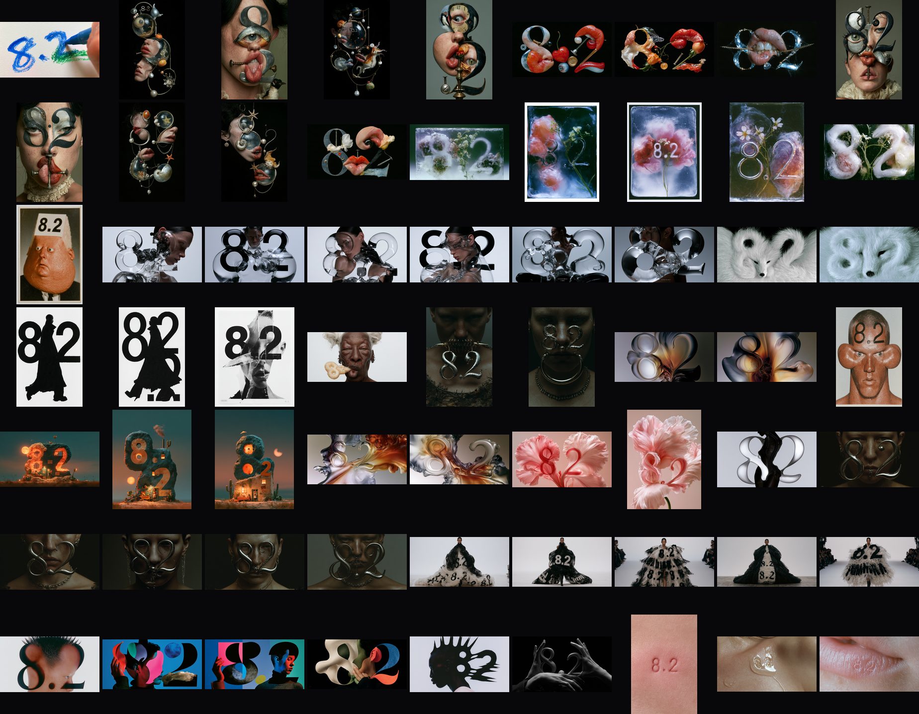 Contact sheet of every generation