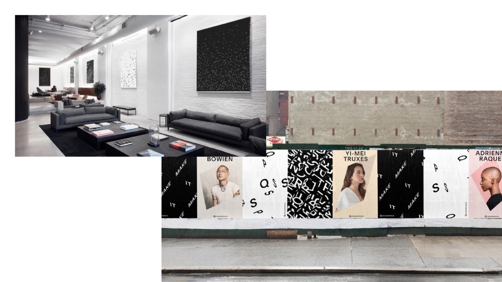 Squarespace poster wall